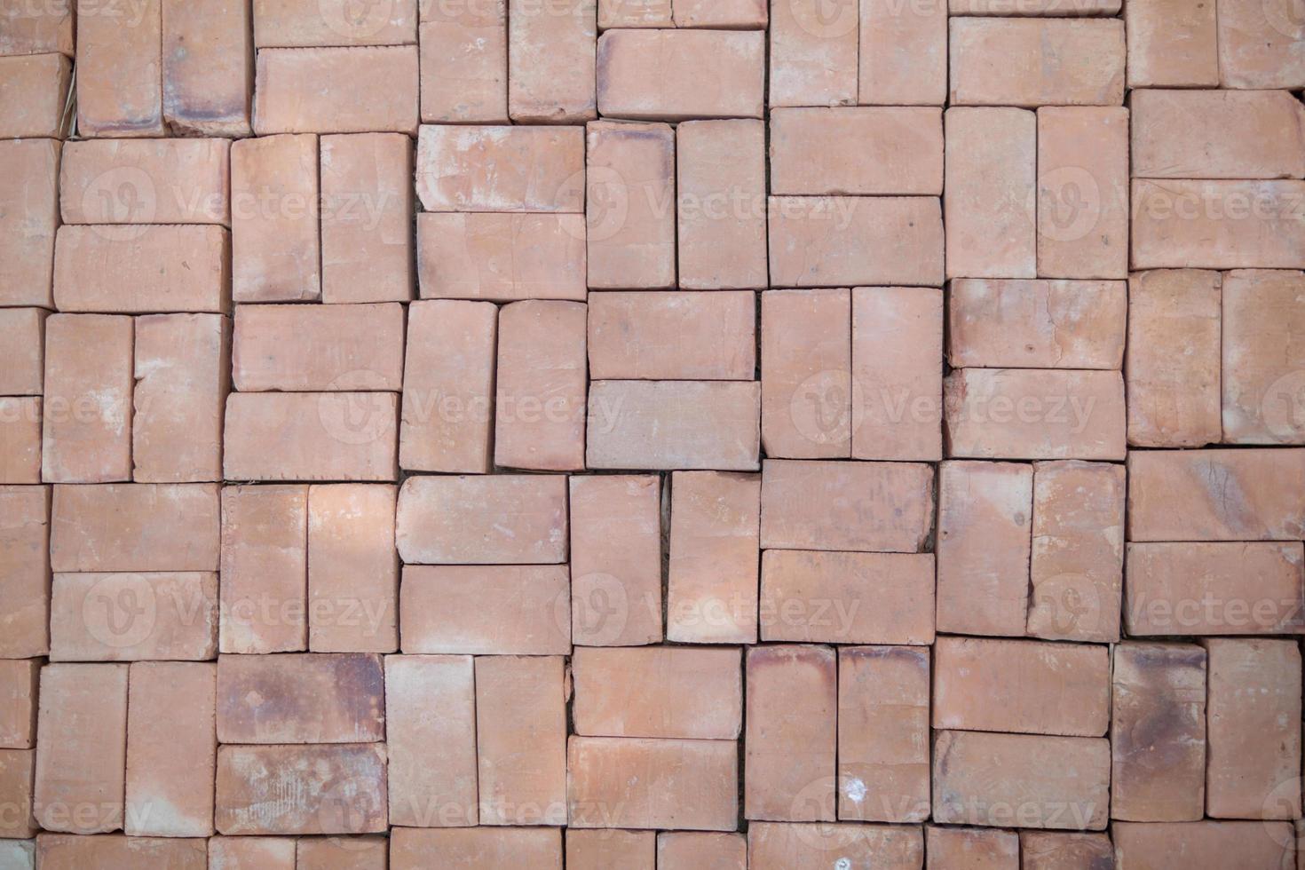 Construction brick wall background Made up as designed to make the brick wall look beautiful and strong, and the brick wall has space for advertising messages. copy space for inserting text photo