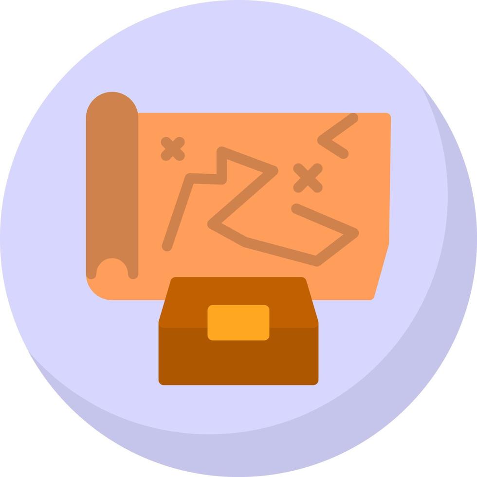 Treasure Map Vector Icon Design