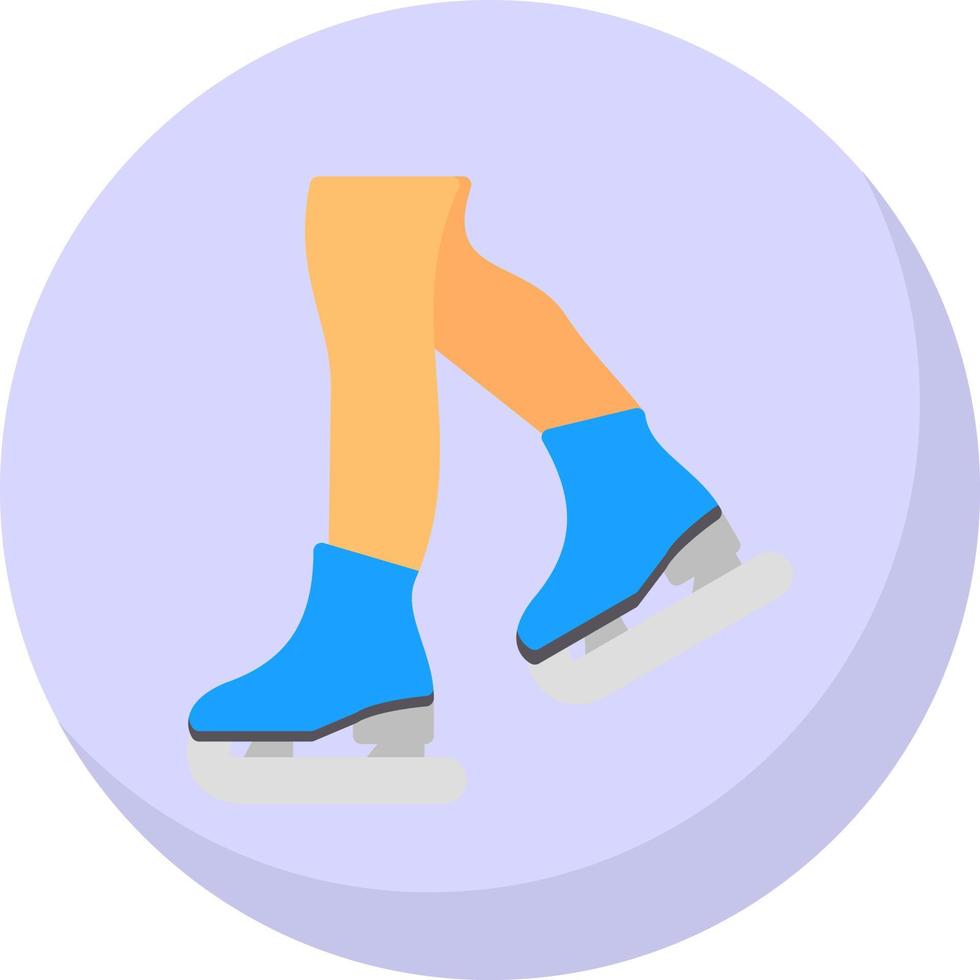 Figure Skating Vector Icon Design