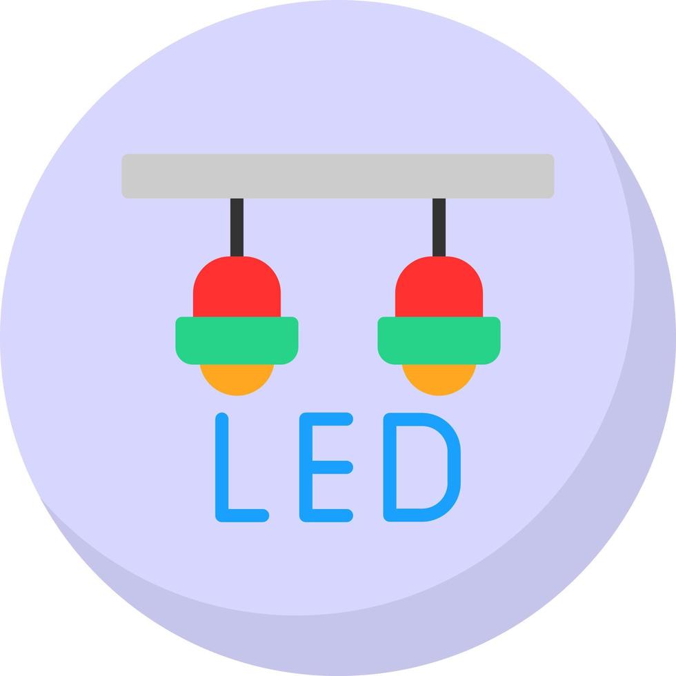 Led Lamp Vector Icon Design