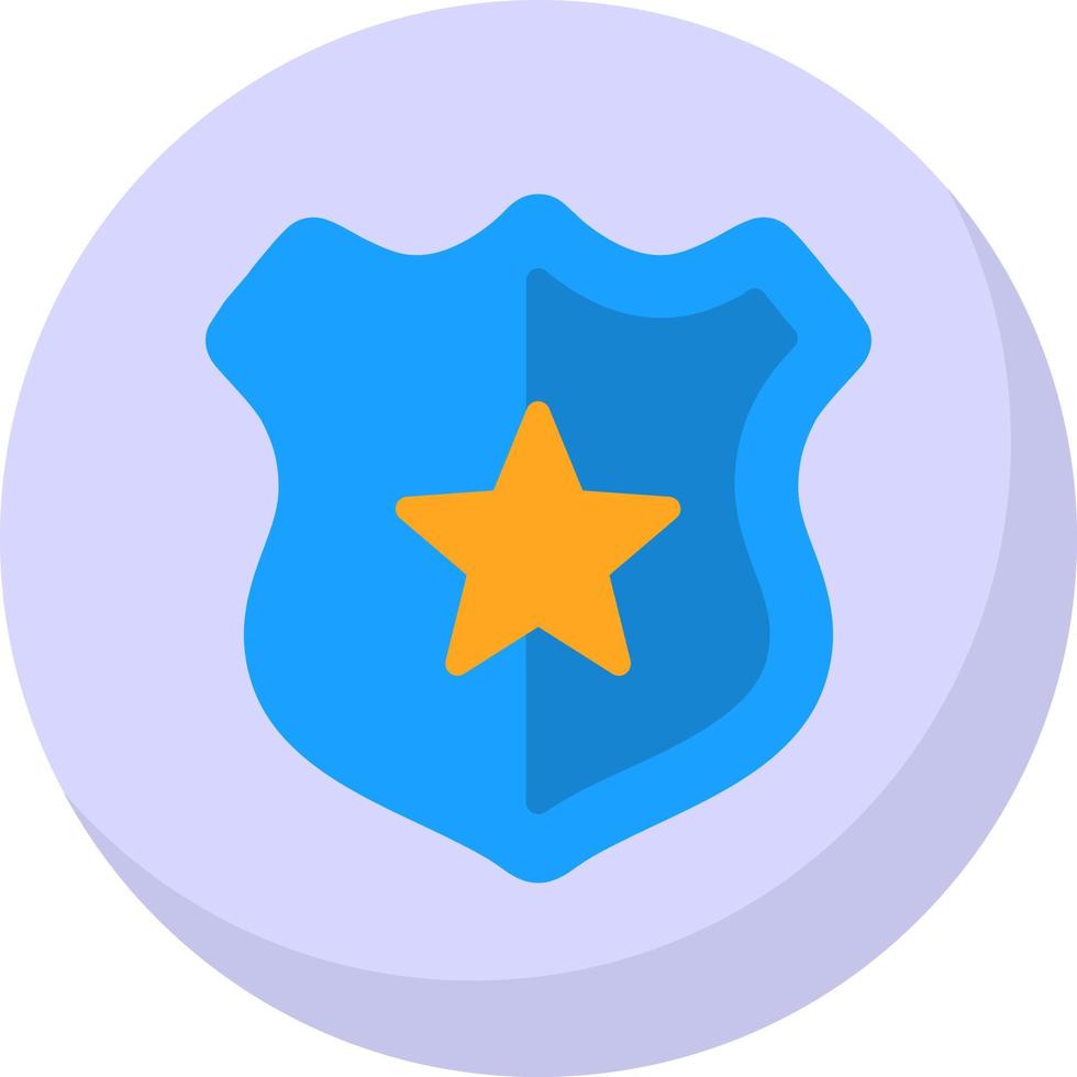 Police Badge Vector Icon Design