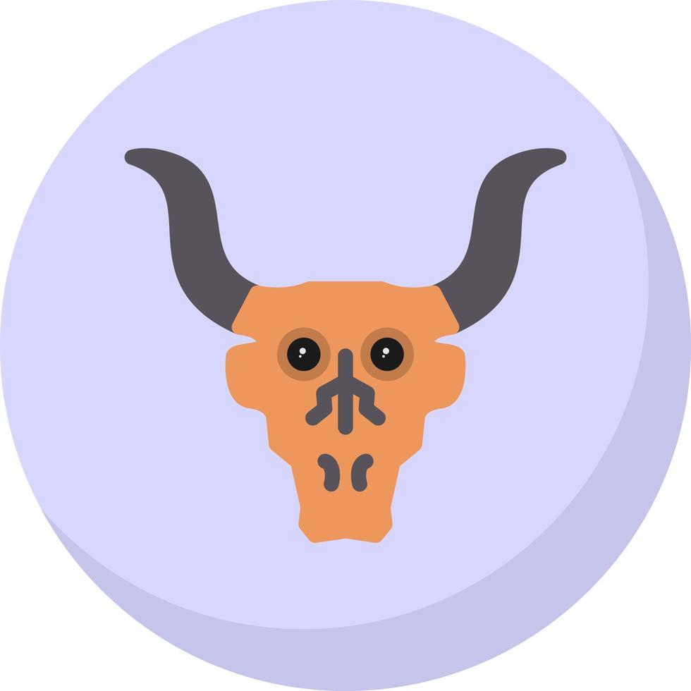 diseño de icono de vector de cráneo de toro