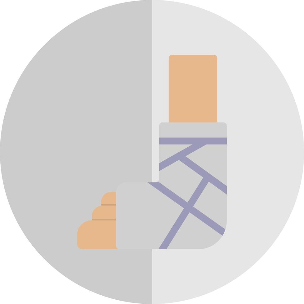 Broken Leg Vector Icon Design