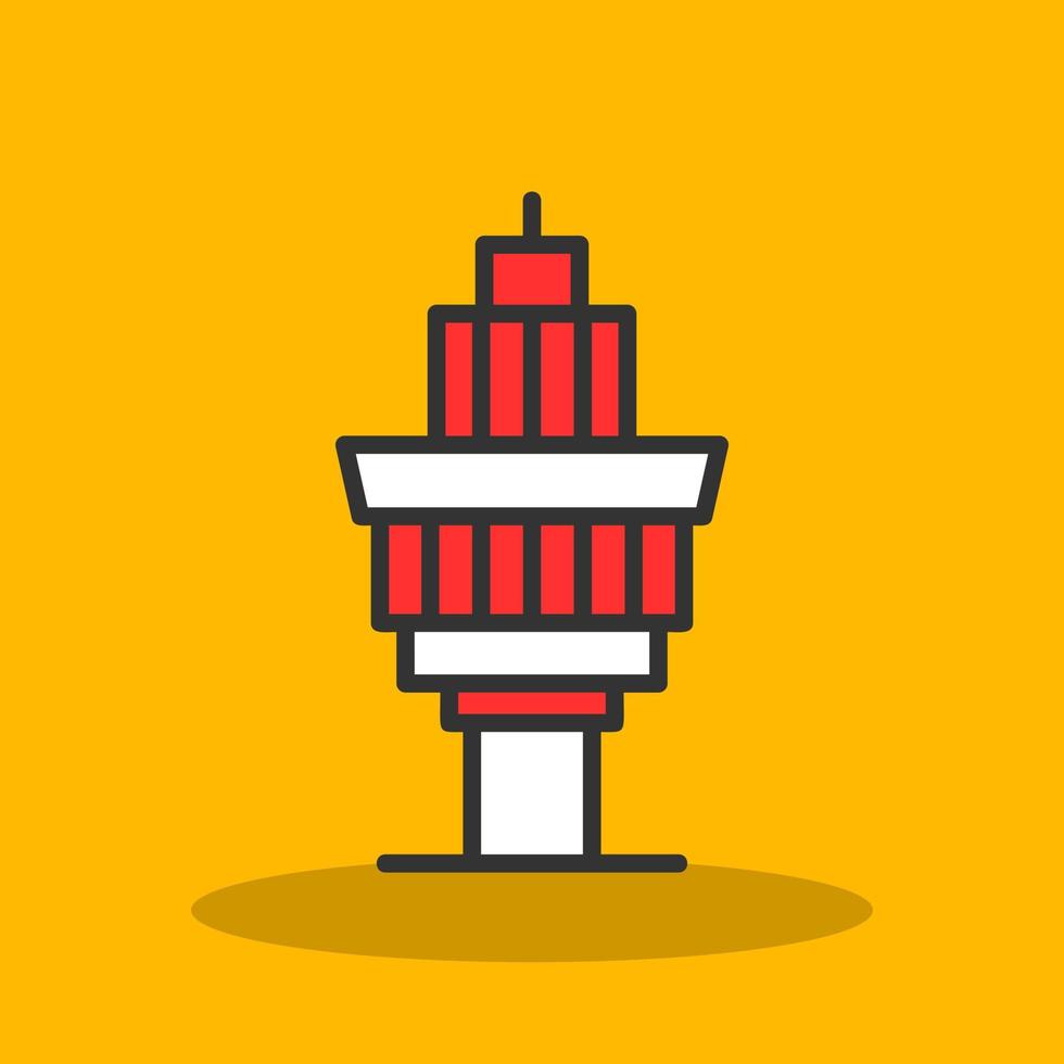 Control Tower Vector Icon Design