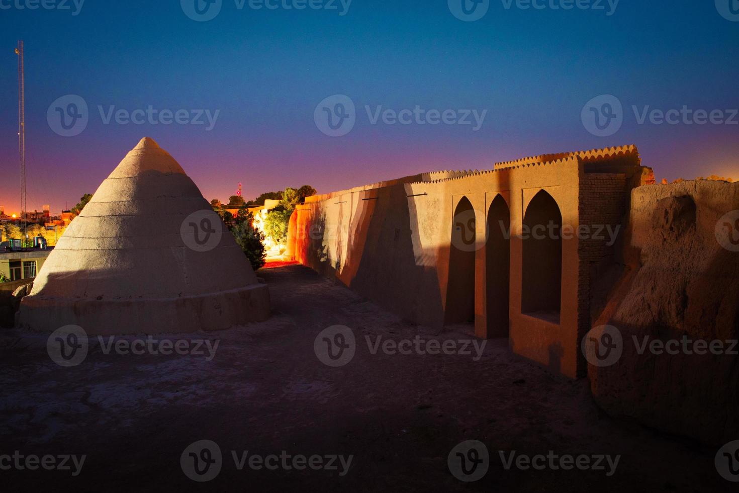 Jalali castle complex. Seljuk fence structure.Hidden gem in central Iran. Villagers used to keep ice in glaciers domes photo