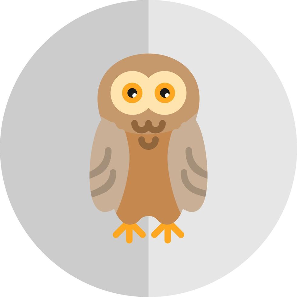 Snowy Owl Vector Icon Design