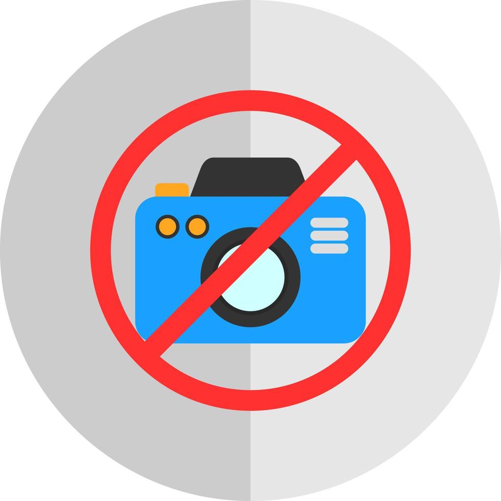 No Camera Vector Icon Design