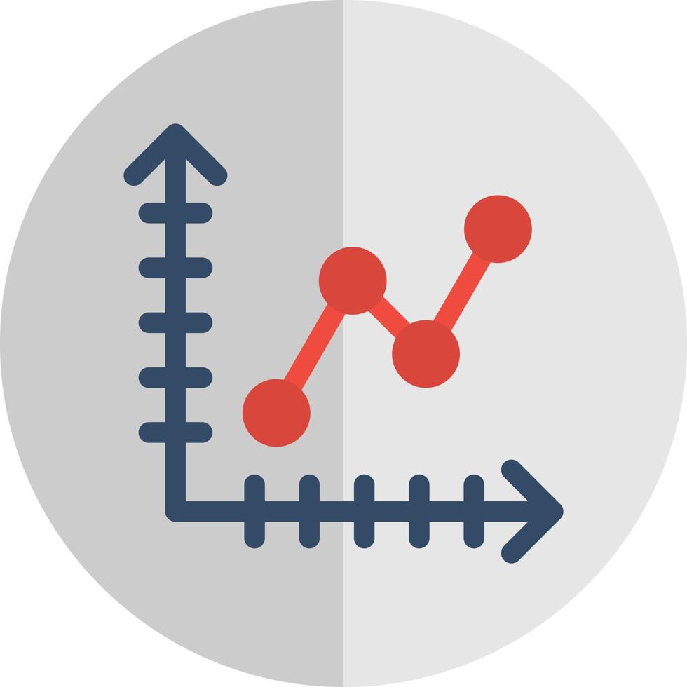 Line Graph Vector Icon Design