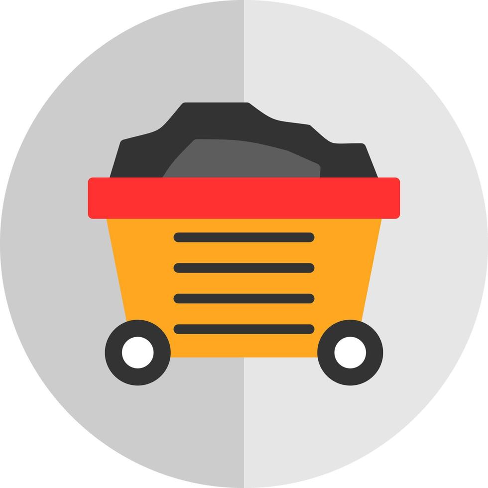 Mining Cart Vector Icon Design