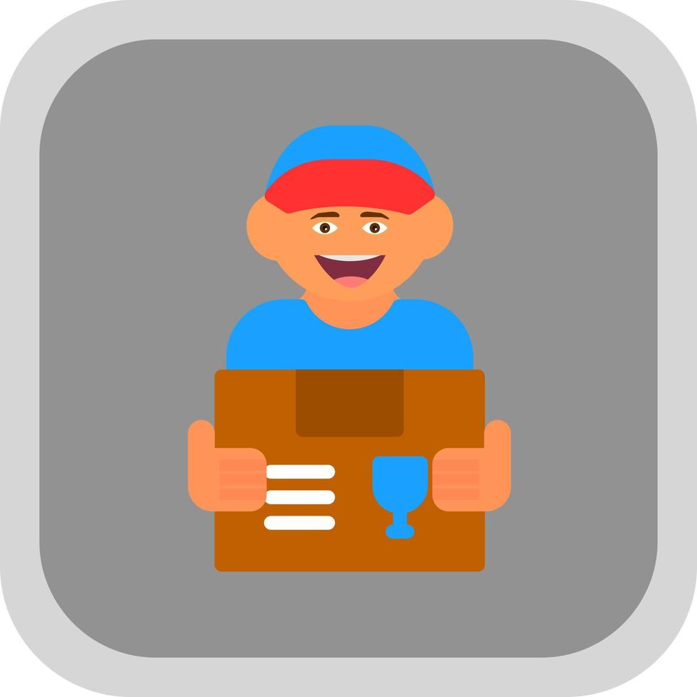 Delivery Man Vector Icon Design