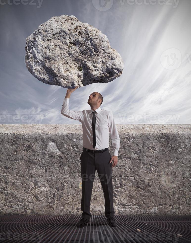 Success and determination in hard business photo