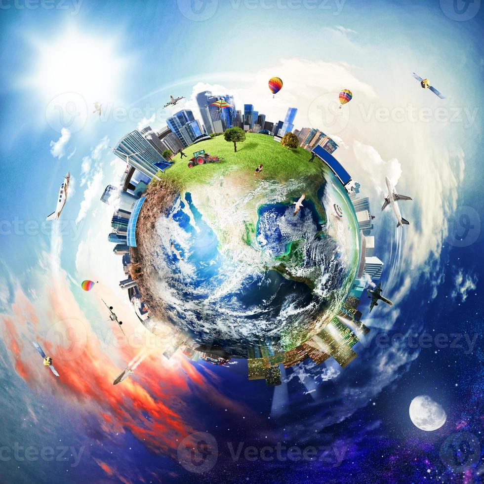 Global view of business world photo