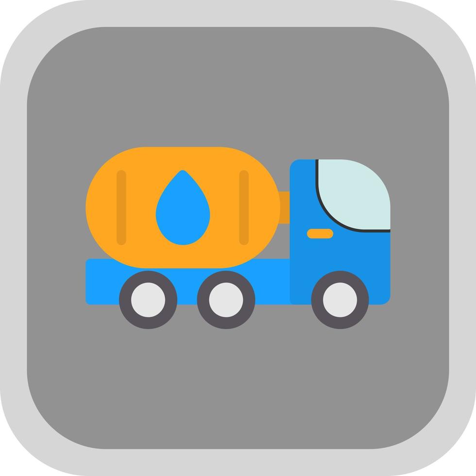 Oil Tanker Vector Icon Design