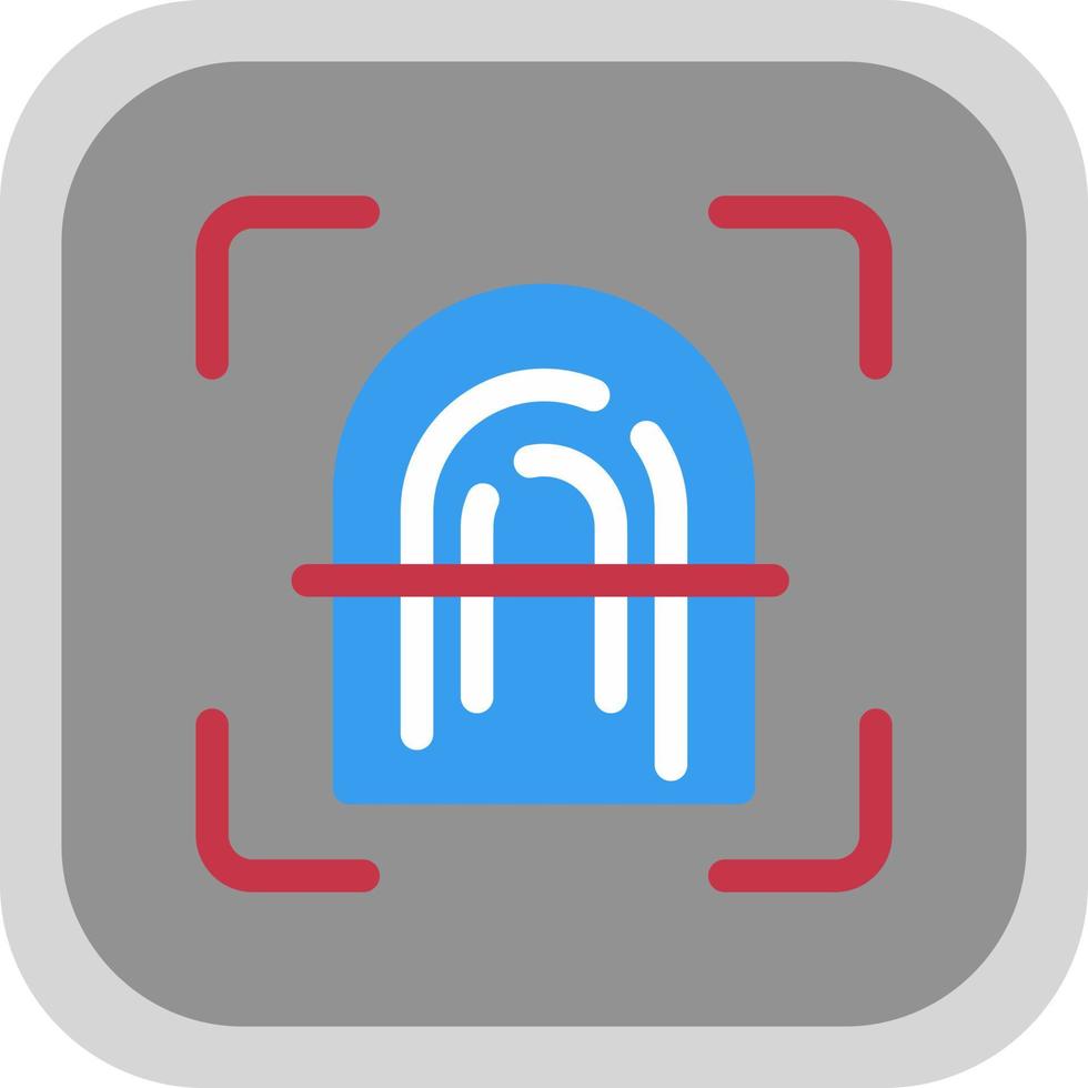 Fingerprint Scan Vector Icon Design