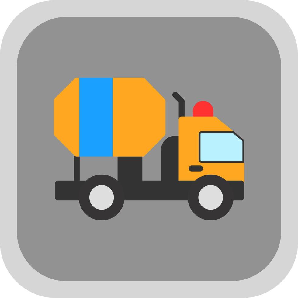 Cement Truck Vector Icon Design