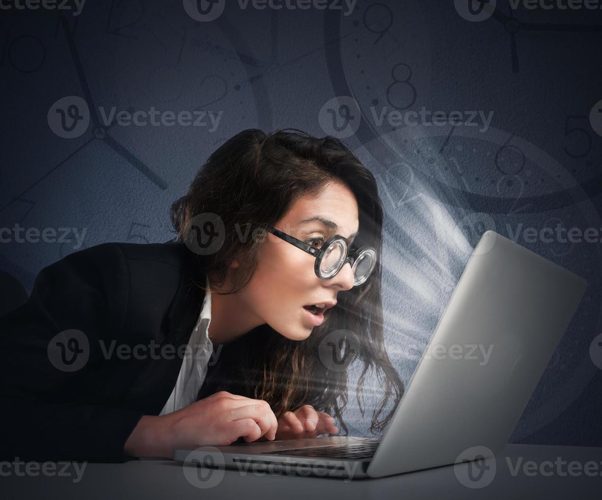Overwork for a nerd photo