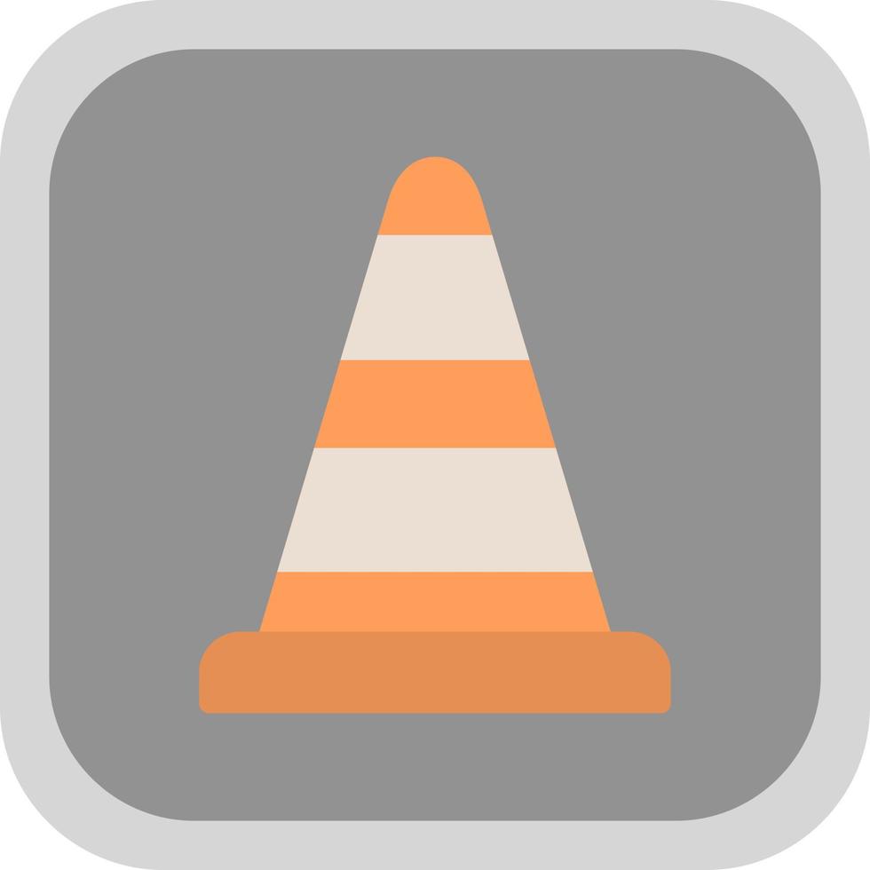 Traffic Cone Vector Icon Design