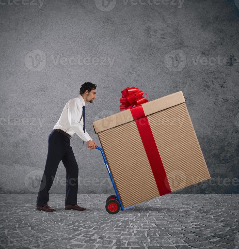 Delivery xmas gifts photo