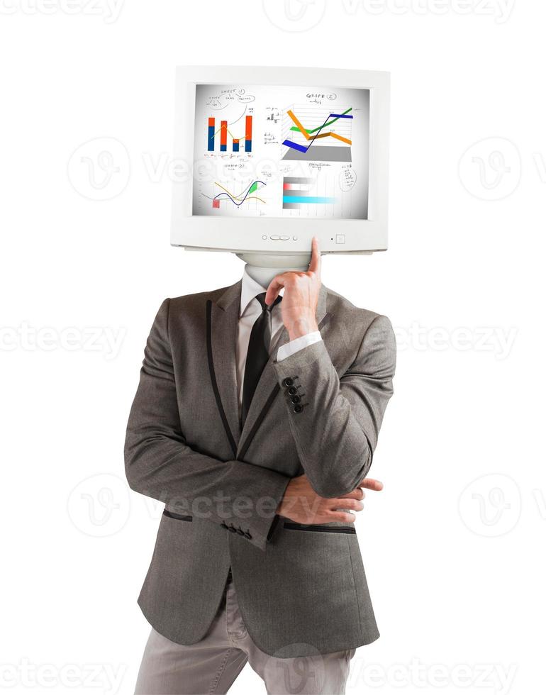 Businessman as computer photo