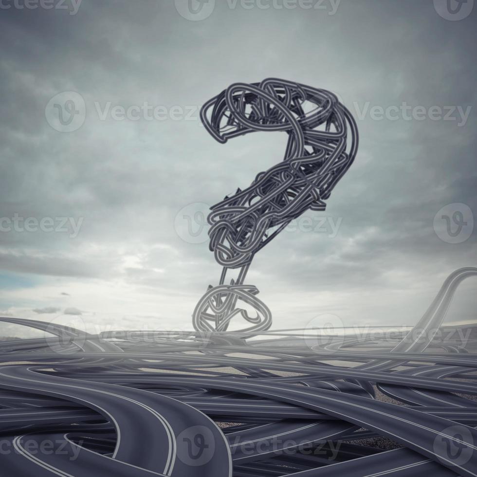 Difficult choices. 3D Rendering photo