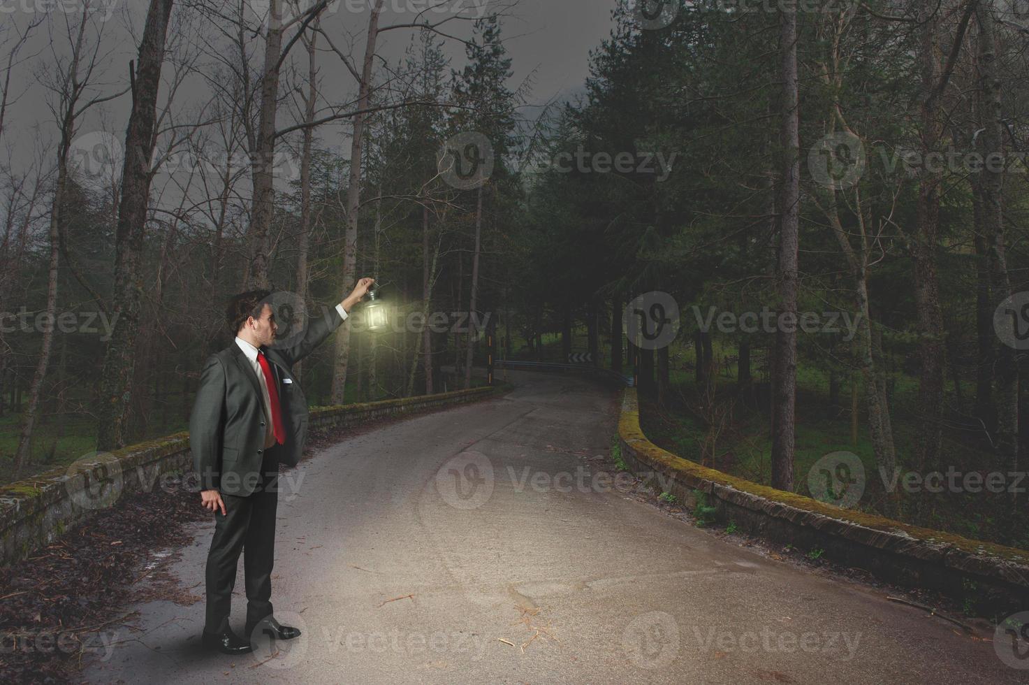 Businessman seeks new opportunities photo