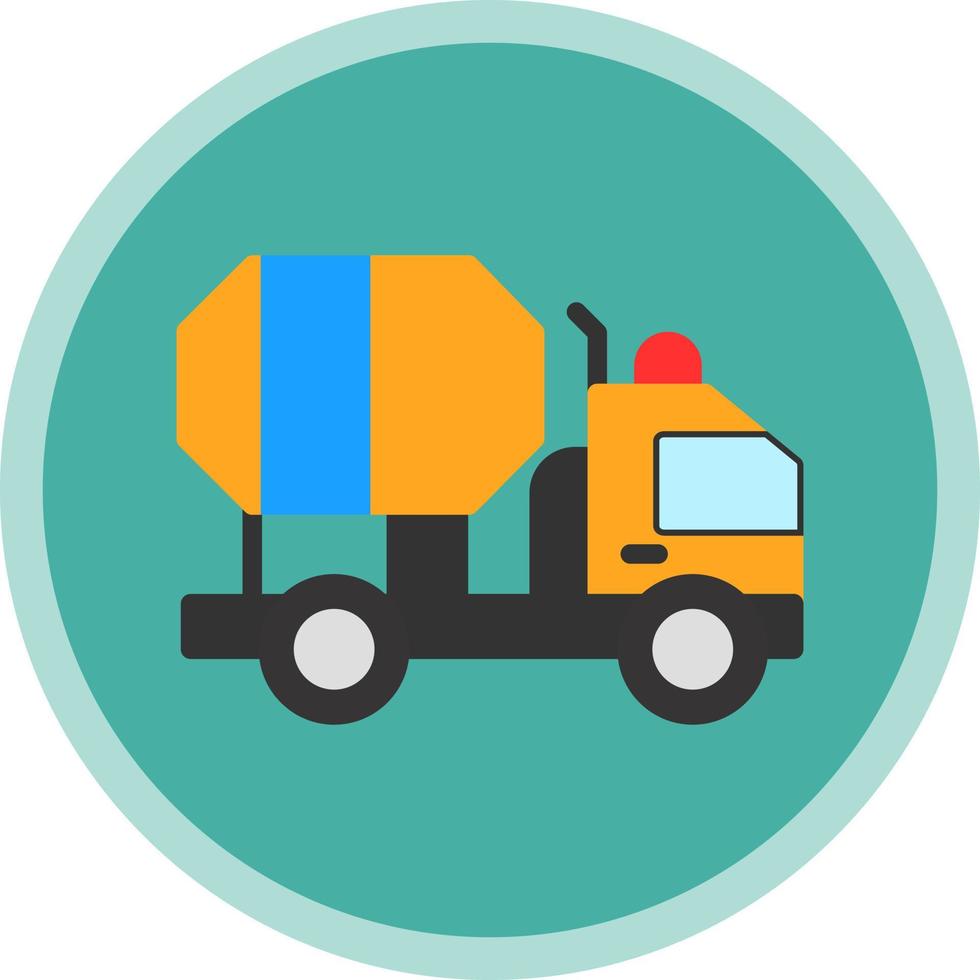 Cement Truck Vector Icon Design