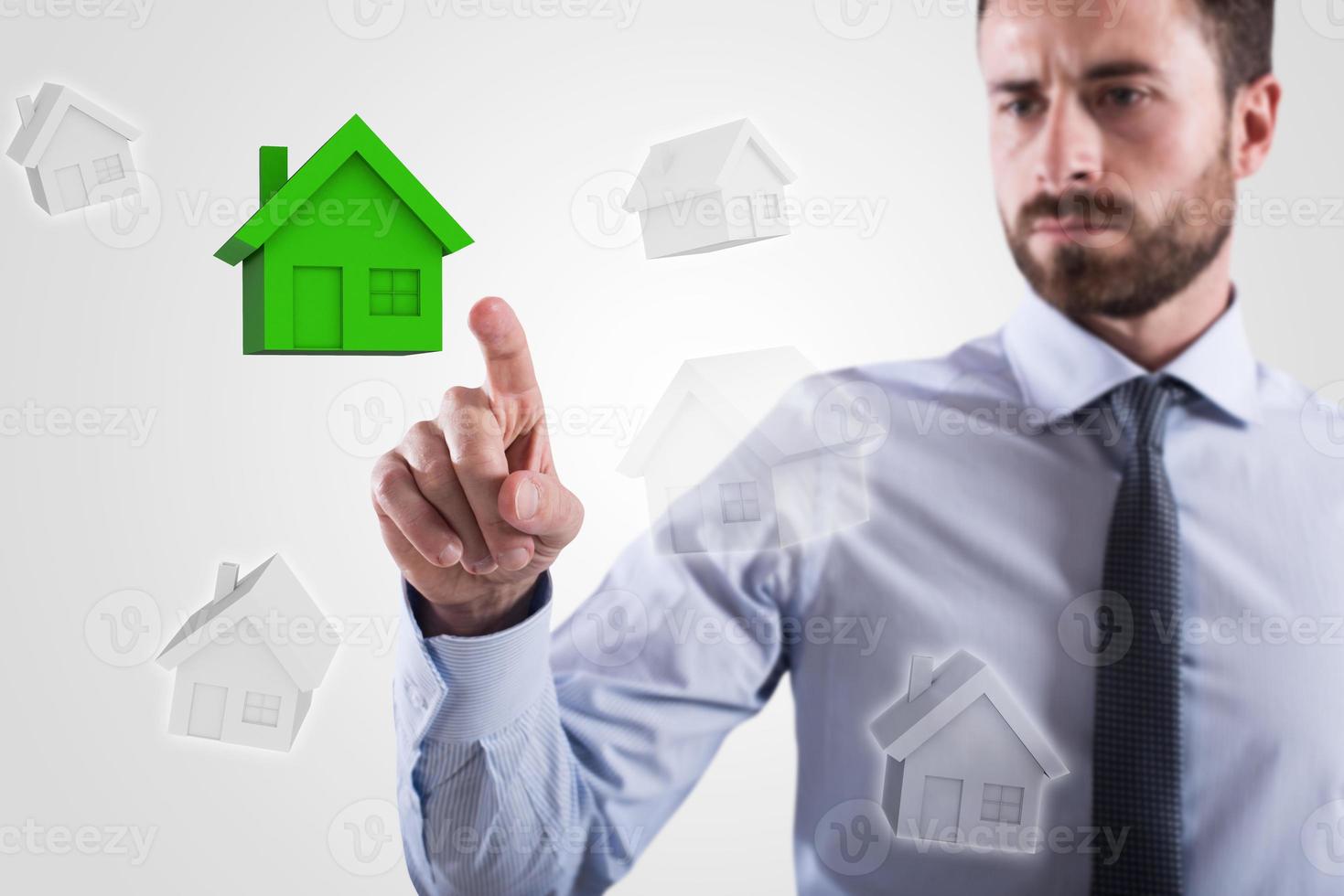 Choice of home. 3D Rendering photo