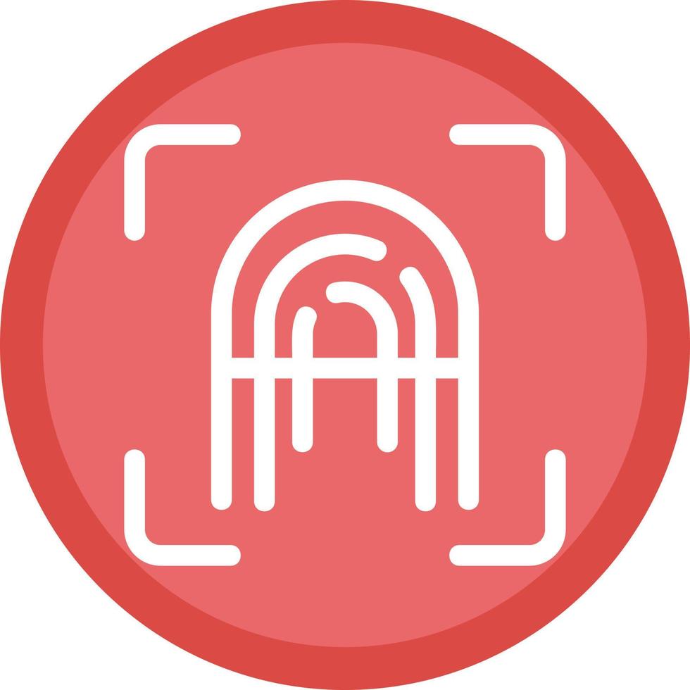 Fingerprint Scan Vector Icon Design