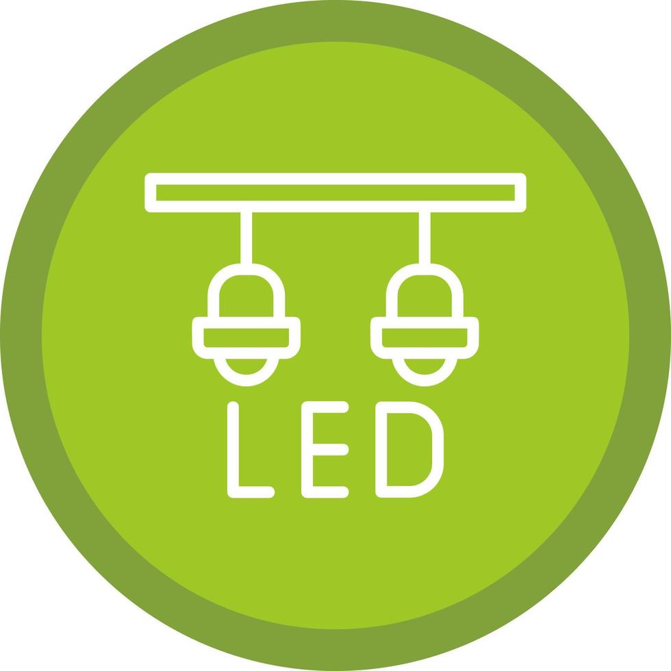 Led Lamp Vector Icon Design