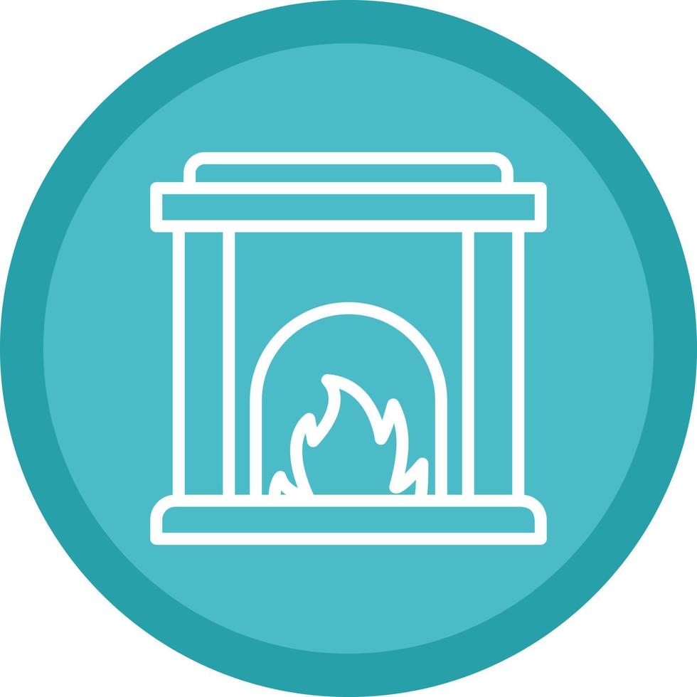 Fireplace Vector Icon Design