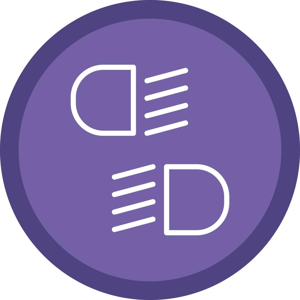 Headlight Vector Icon Design