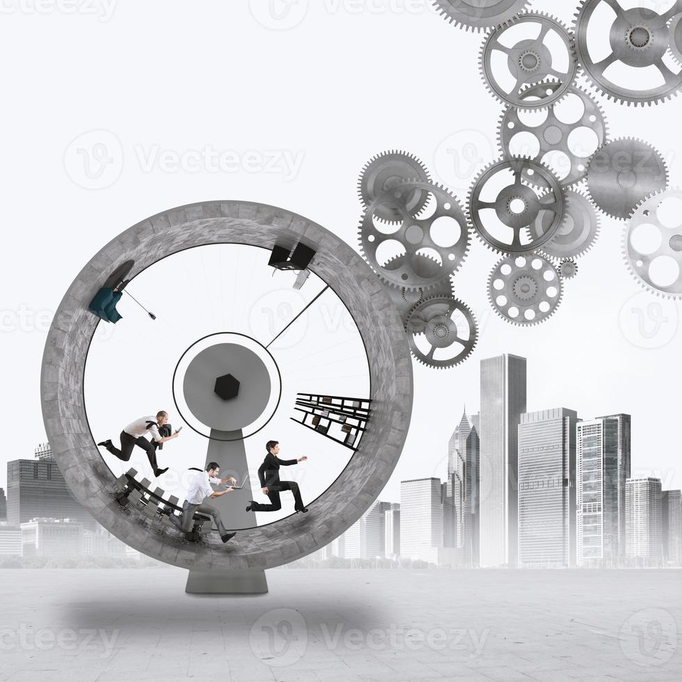 3D Rendering teamwork mechanism photo