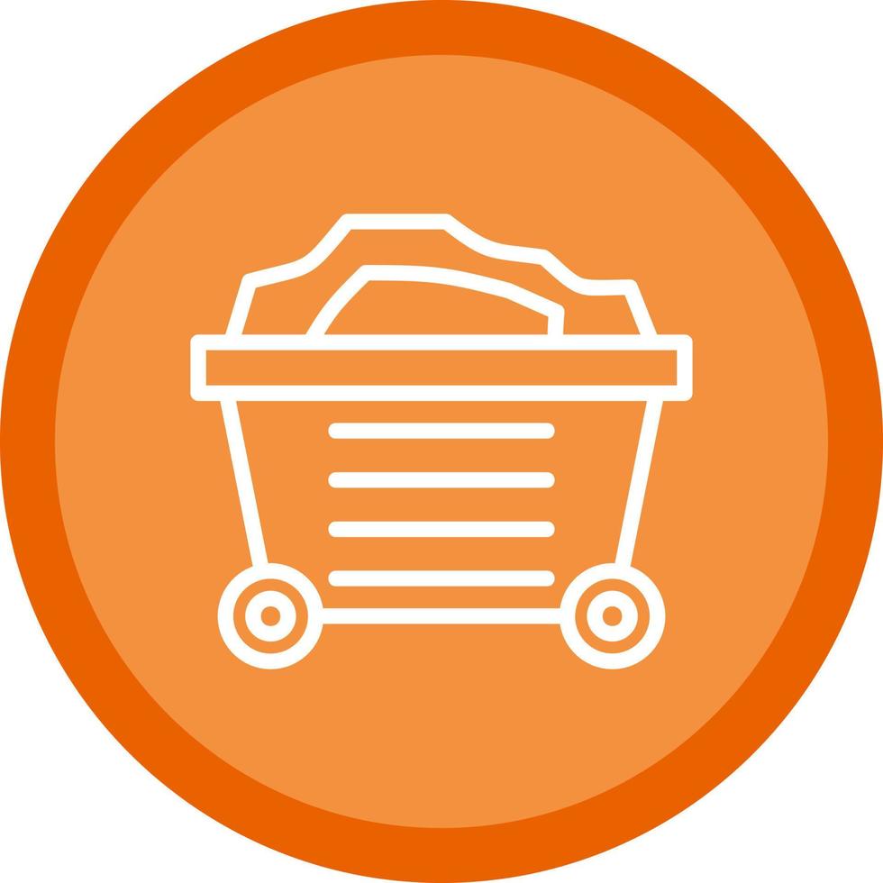 Mining Cart Vector Icon Design