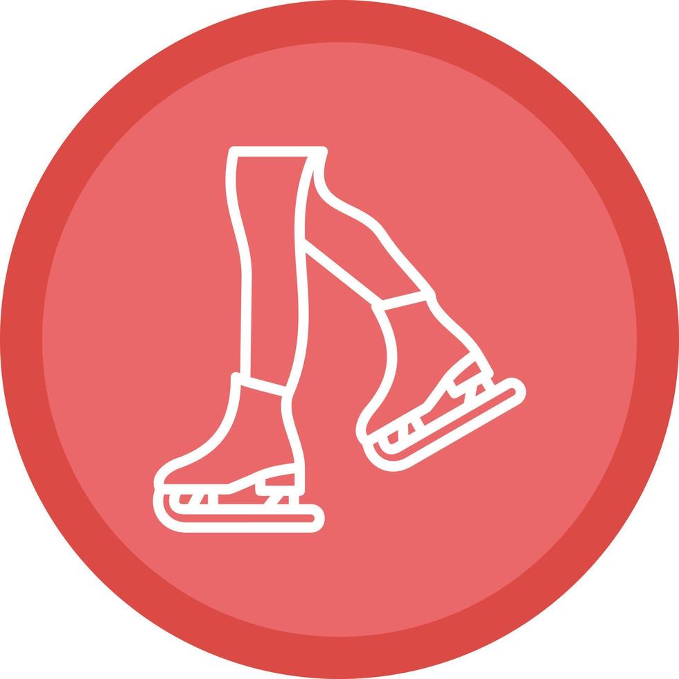 Figure Skating Vector Icon Design