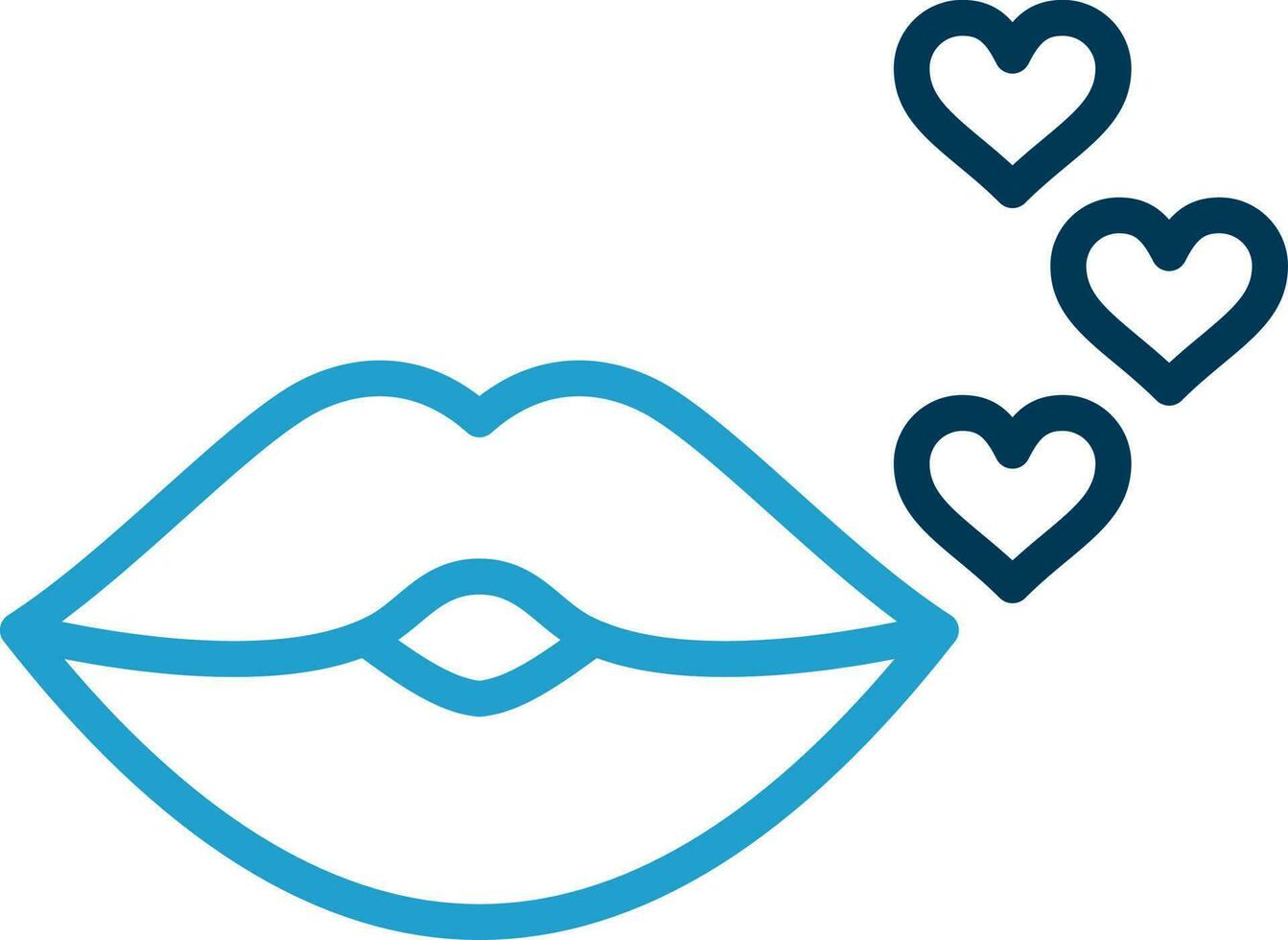 Kiss Vector Icon Design