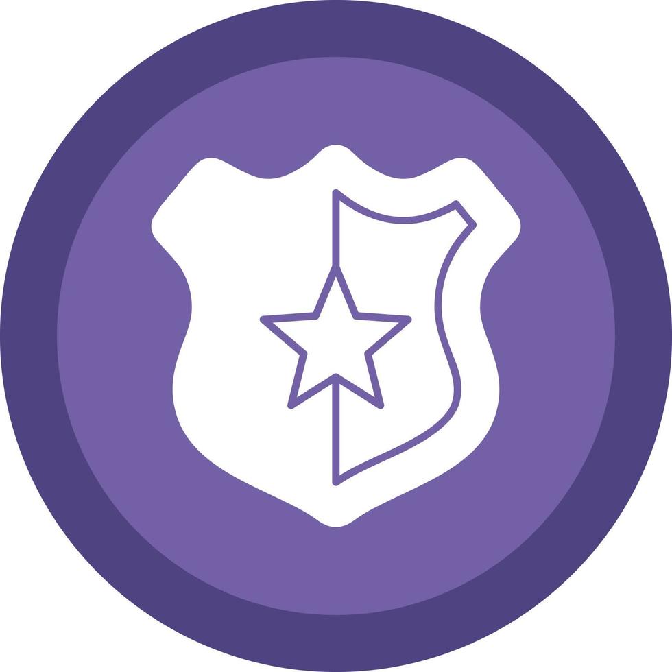 Police Badge Vector Icon Design
