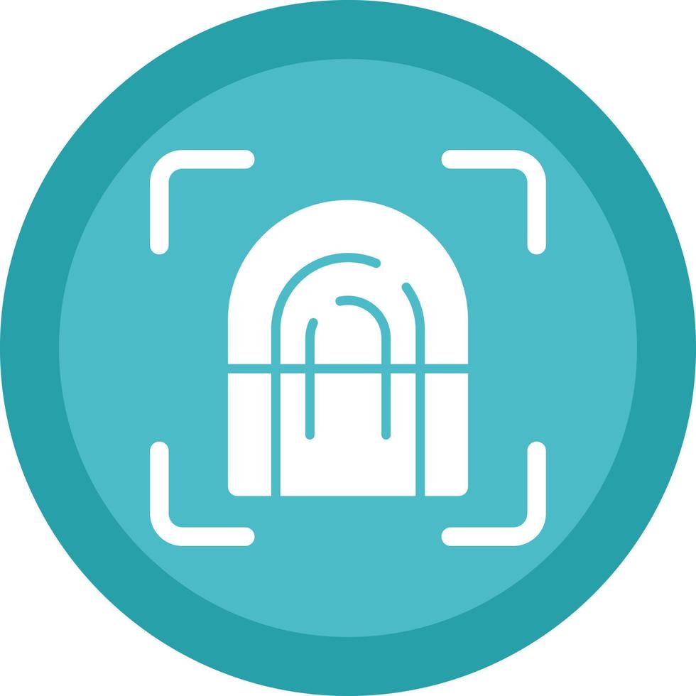 Fingerprint Scan Vector Icon Design