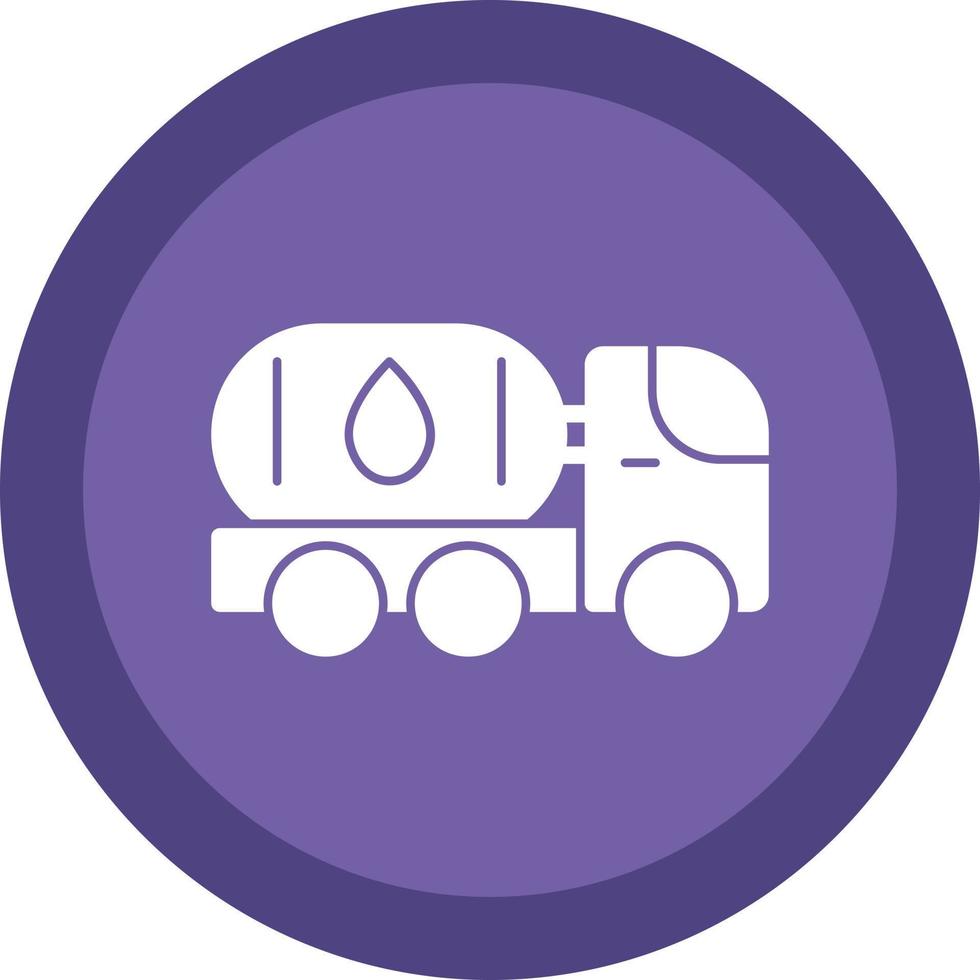 Oil Tanker Vector Icon Design