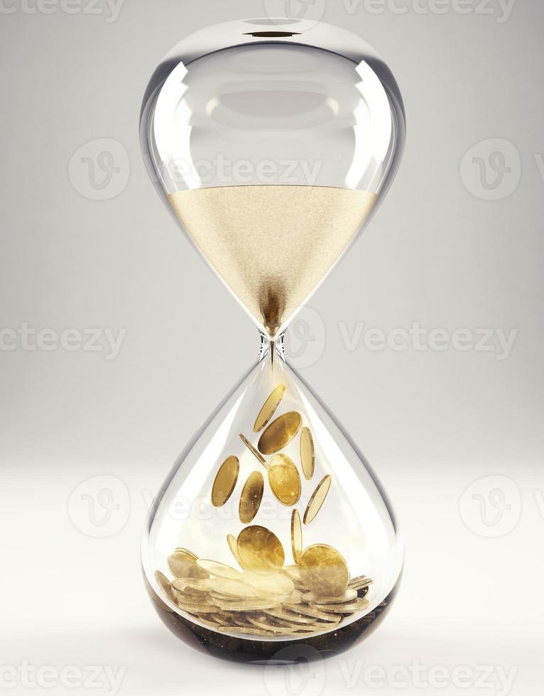 Time is money concept 3D Rendering photo