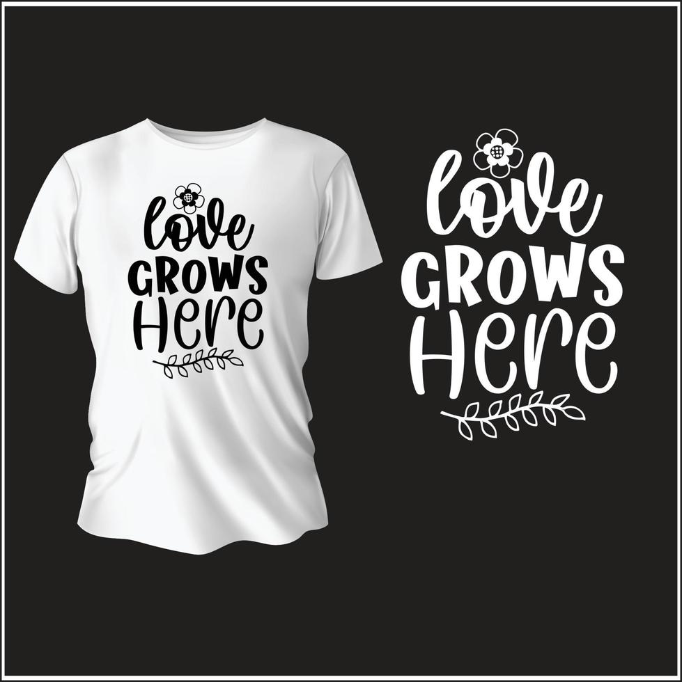 spring typography t-shirt design with vector