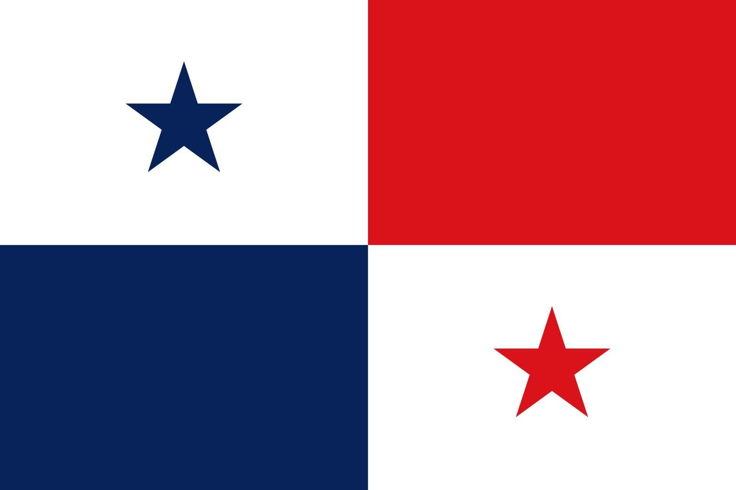 Panama flag simple illustration for independence day or election vector