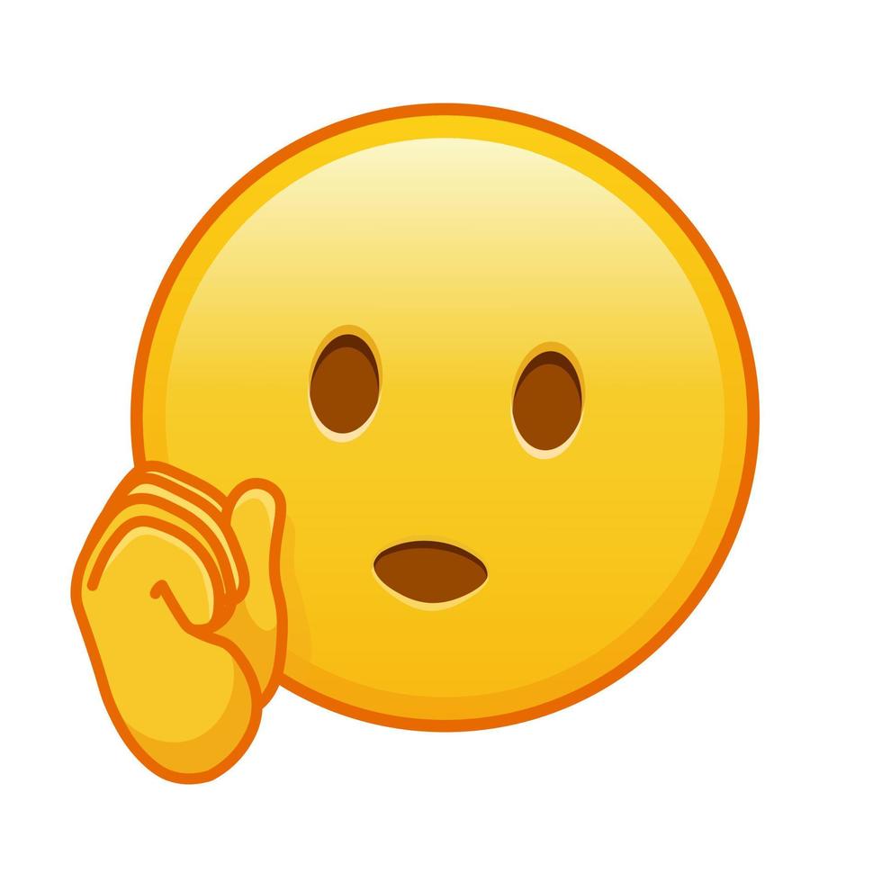 Face with hand Large size of yellow emoji smile 20558964 Vector Art at