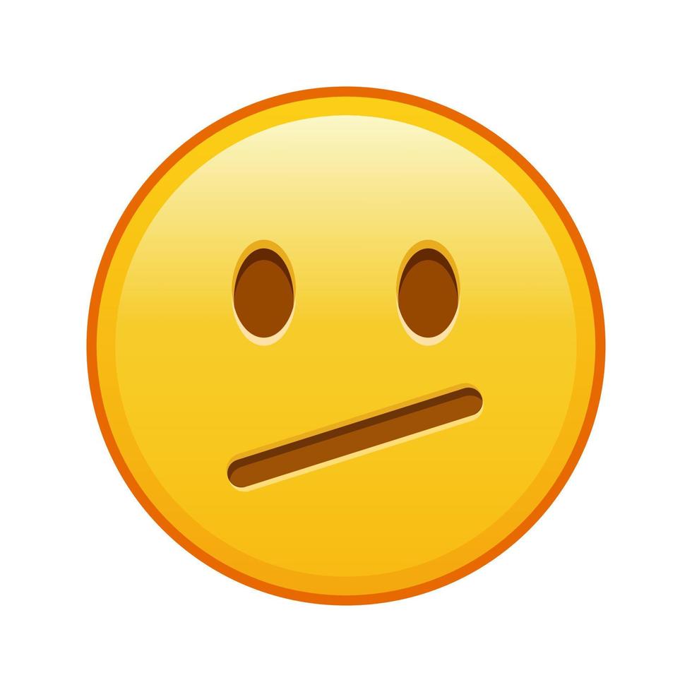 triste cara grande Talla de amarillo emoji sonrisa vector