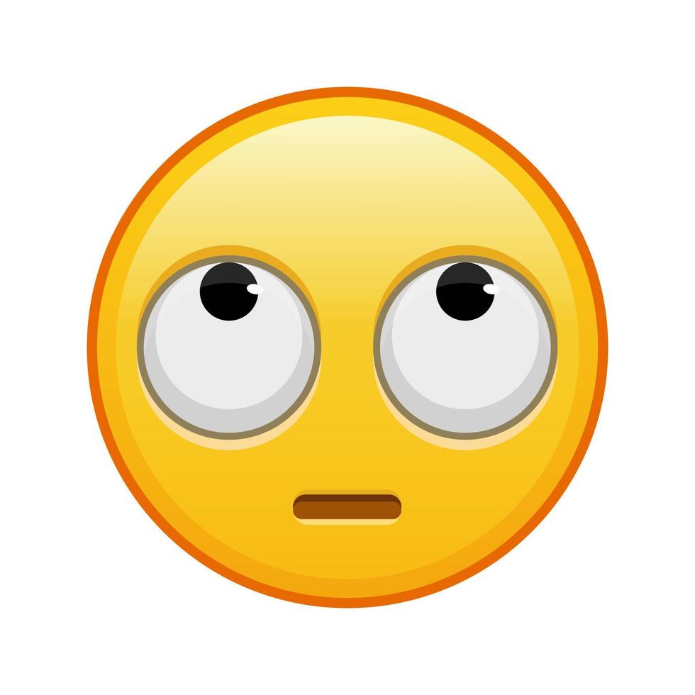 Face with rolling eyes Large size of yellow emoji smile vector