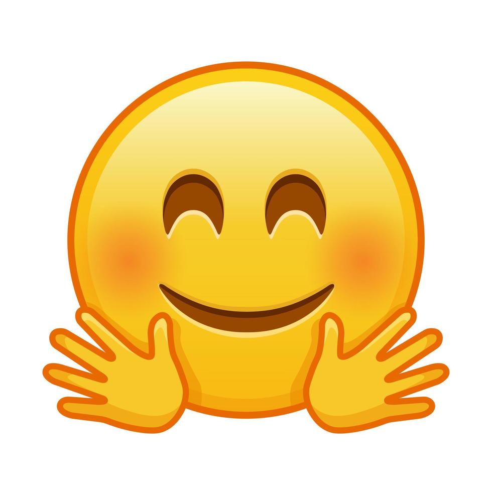 Hugs emoji Large size of yellow emoji smile vector
