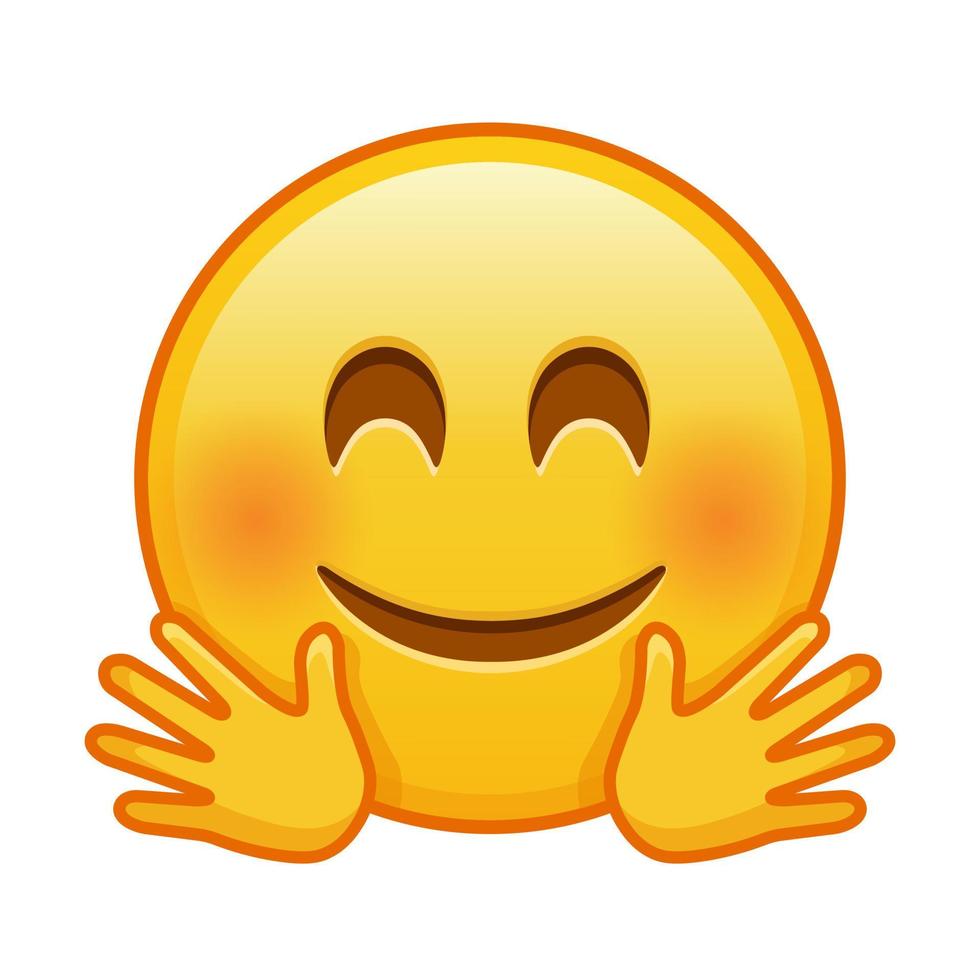 Hugs emoji Large size of yellow emoji smile vector