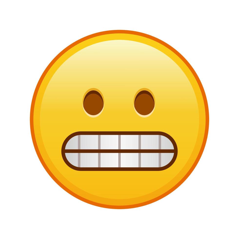 Grimace on the face Large size of yellow emoji smile vector
