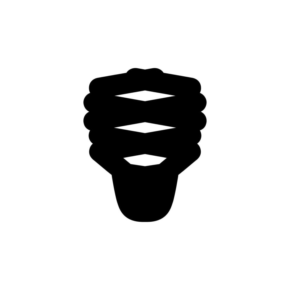 Bulb icon. Simple style creative idea startup poster background symbol. Bulb brand logo design element. Bulb t-shirt printing. vector for sticker.