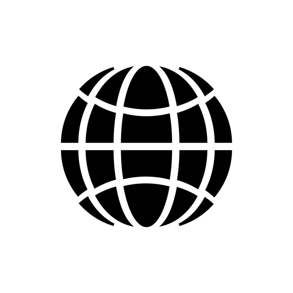 botón de idioma icono de globo. símbolo de fondo del cartel del curso de idioma de estilo simple. elemento de diseño del logotipo de la marca Globe. impresión de camisetas de globo. vector para pegatina.