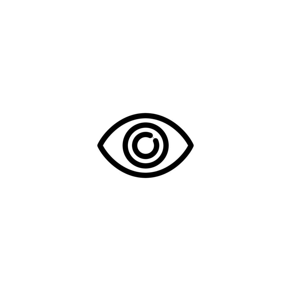 Watch eye icon. Simple style social media poster background symbol. Watch eye brand logo design element. Watch eye t-shirt printing. vector for sticker.